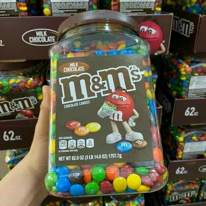 [Hủ 1.75KG] Kẹo Socola M&M Mỹ - Date T7/2022