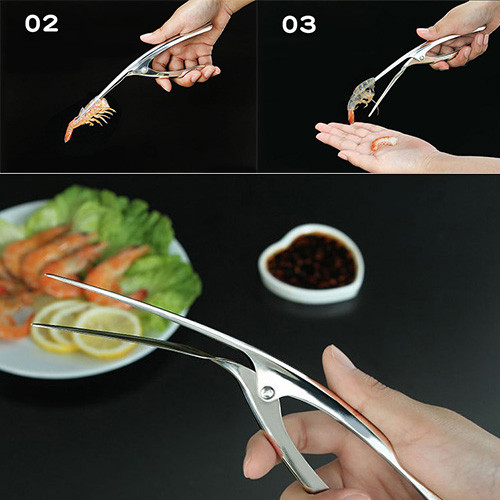 Dụng cụ lột vỏ tôm inox
