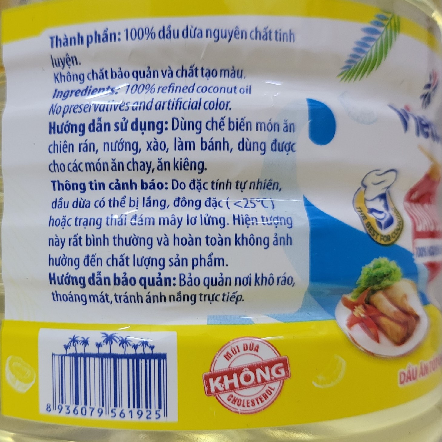 (BÌNH LỚN 2 Lít VIETCOCO) DẦU DỪA 100% NGUYÊN CHẤT (ăn kiêng) Coconut Oil (HALAL)