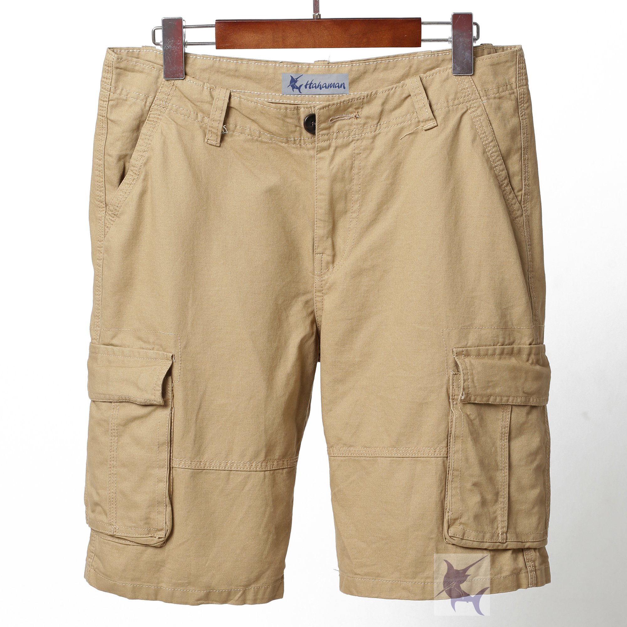 Quần short kaki nam túi hộp thời trang cao cấp HAHAMAN KKTH0404 màu rêu