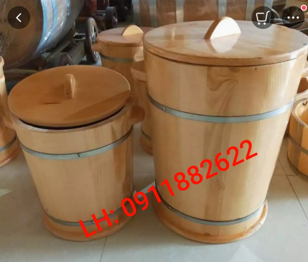 THÙNG ĐỰNG GẠO BẰNG GỖ Loại 10 kg