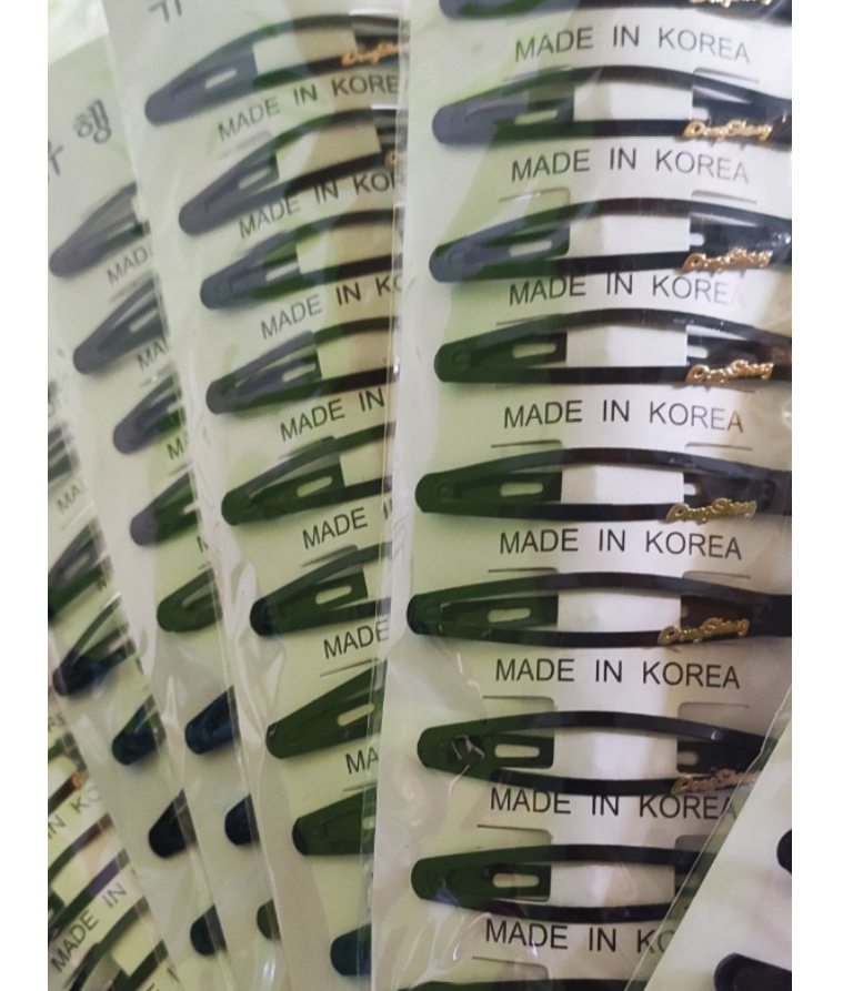 Black Hair Clips 12 Pcs