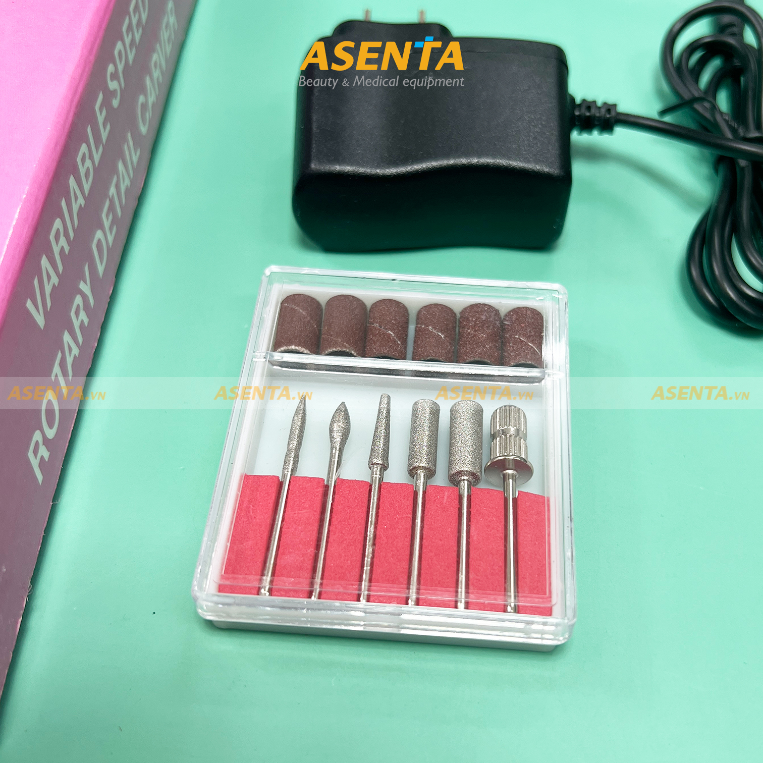 Máy mài móng nail mini, máy mài móng mini cầm tay mini Asenta (Chính hãng)
