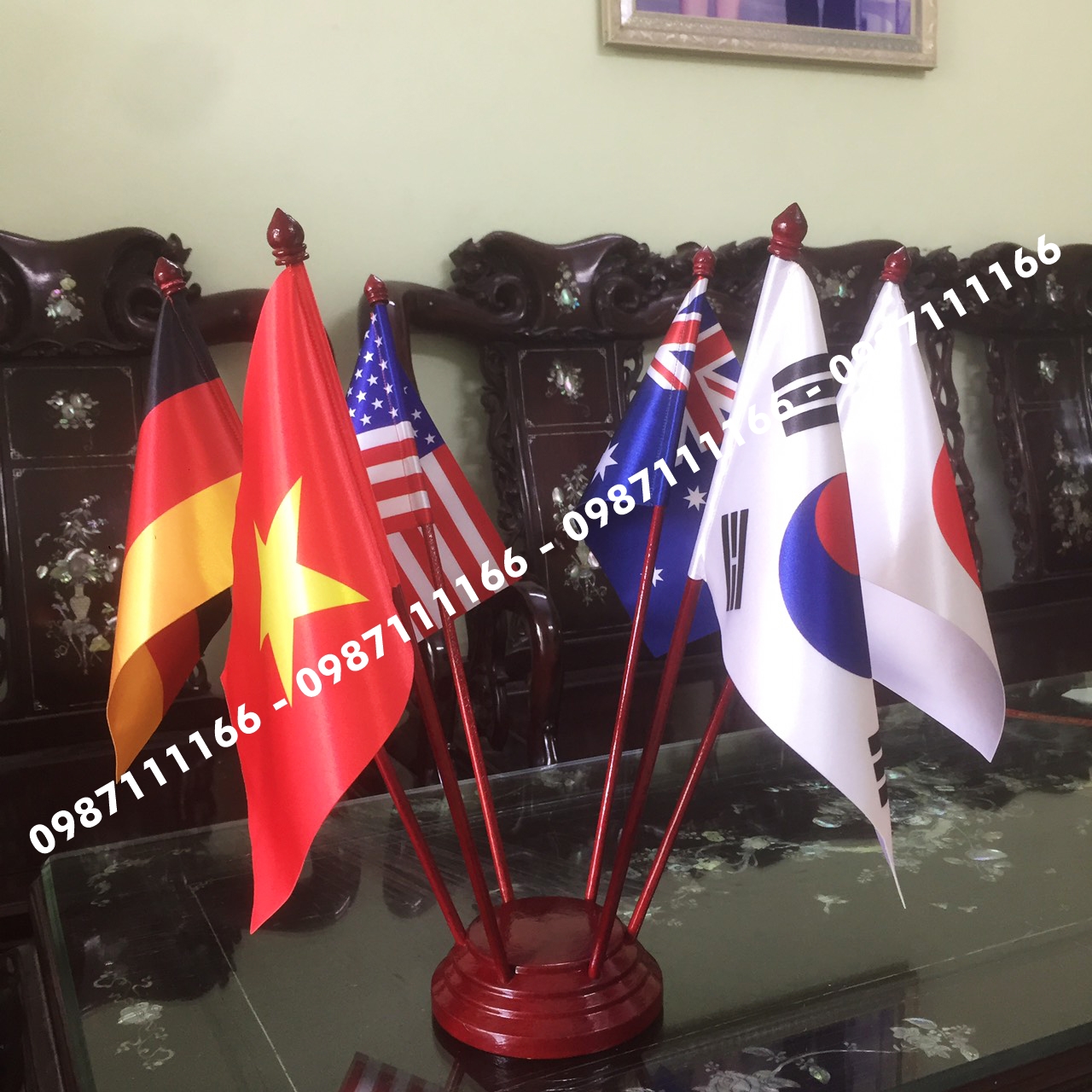 Bộ Cờ Cắm 6 Nước