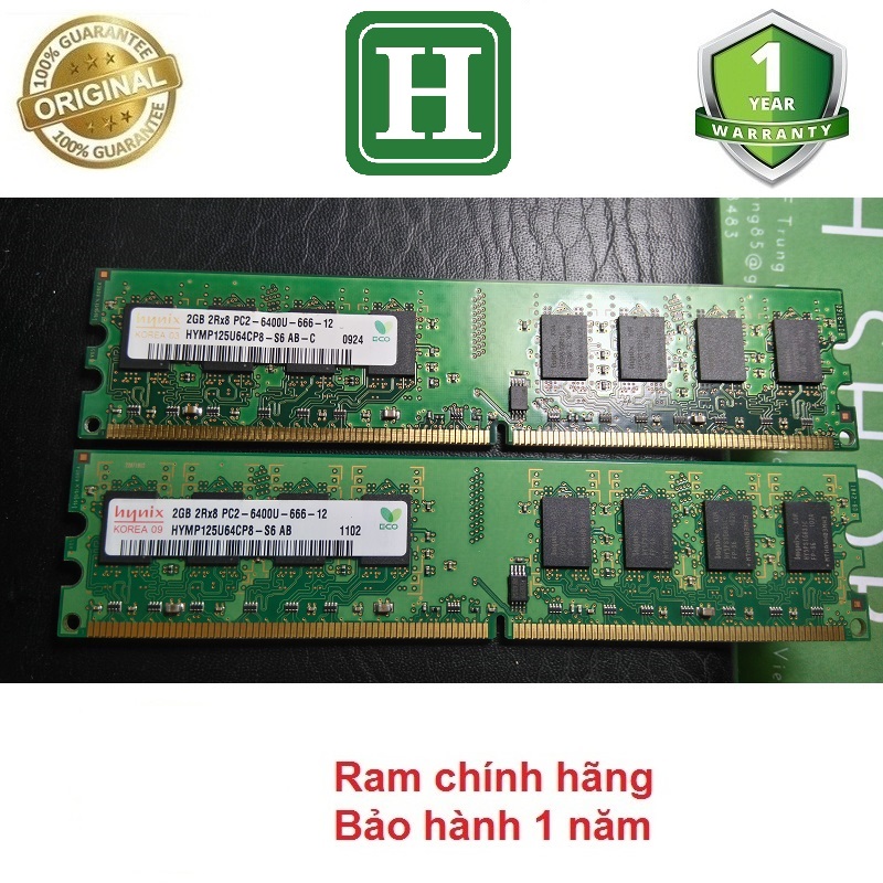 Ram PC DDR2 (PC2) 2Gb bus 667, 800 bảo hành 1 tháng