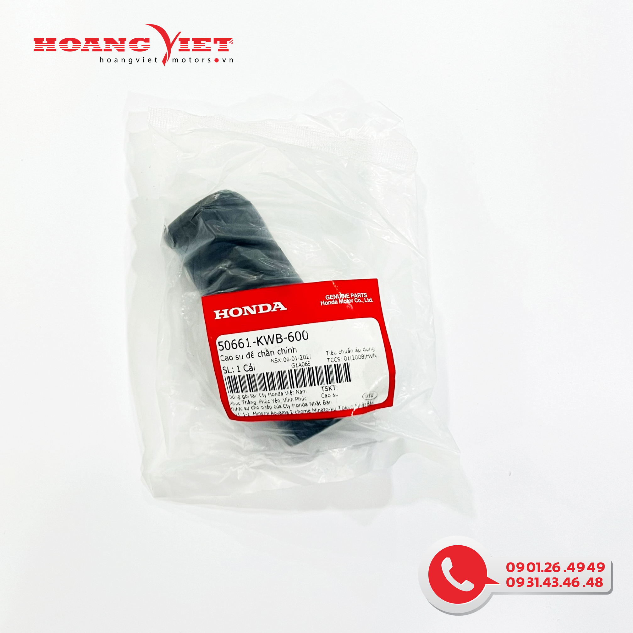 Cao su để chân chính trước - honda wave 110 - 50661kwb600