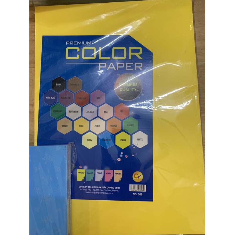 Giấy Bìa Màu A3 - Túi 5 Màu (100 Tờ)