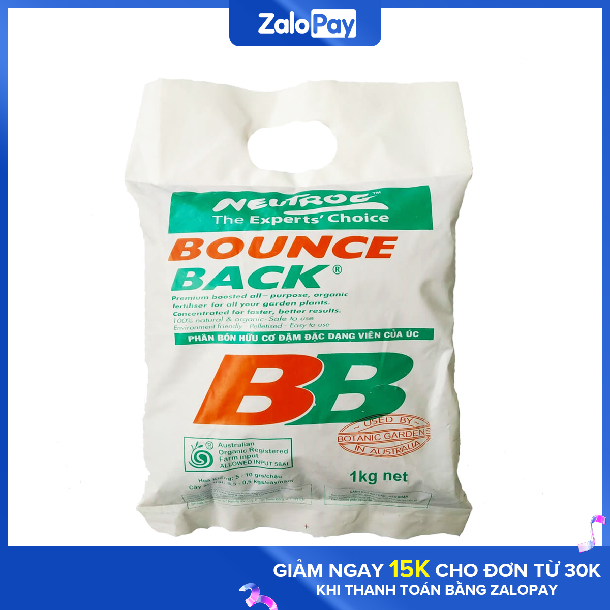 Phân Hữu Cơ Bounce Back Nhập Khẩu Từ Úc Túi 1 Kg