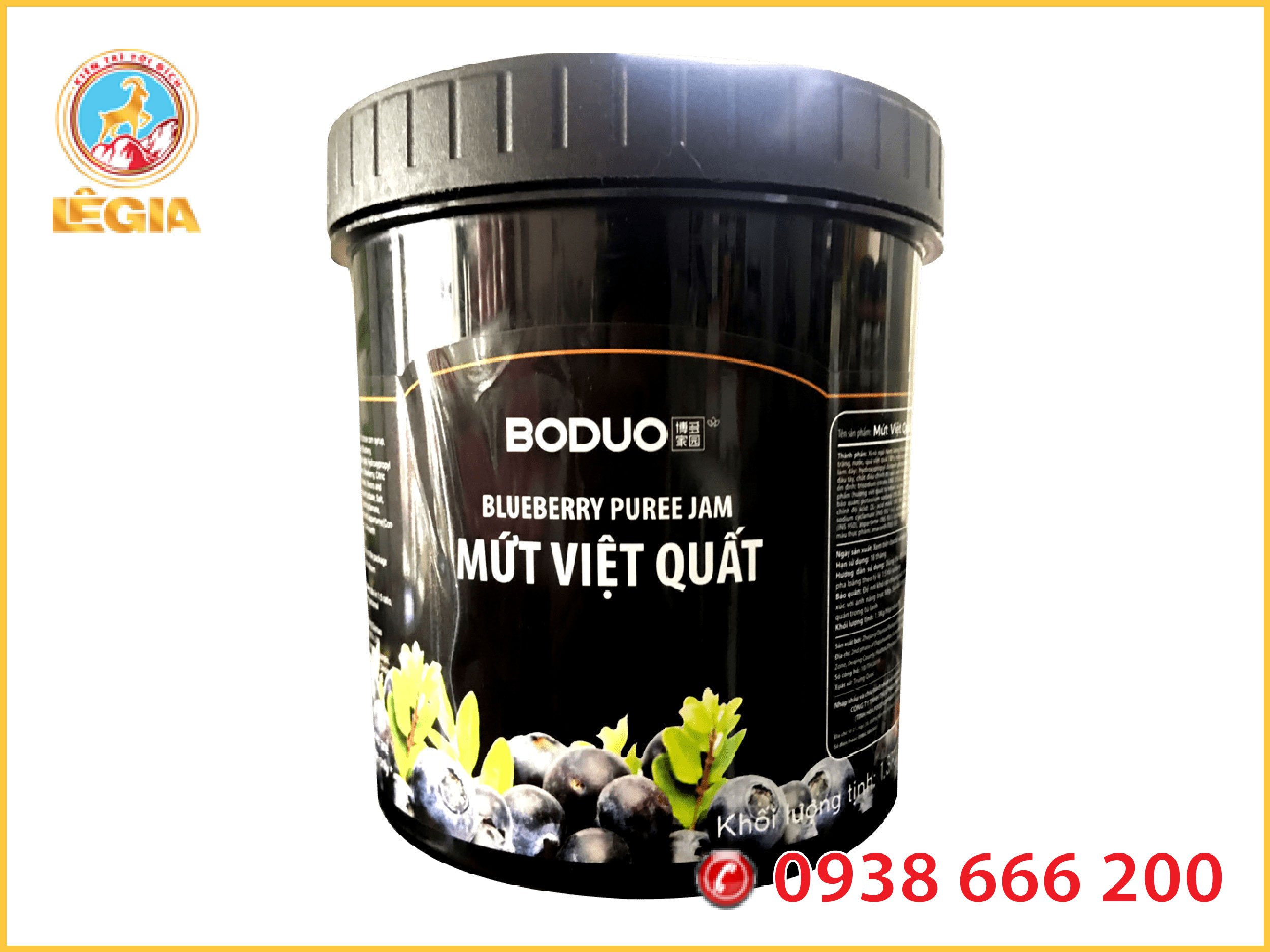 Mứt việt quất boduo 1.3kg