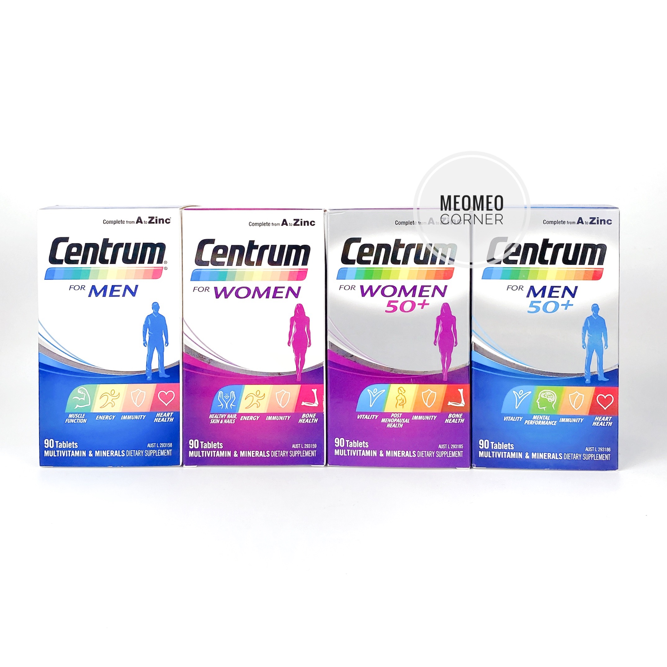 Centrum For Men Women dưới 50 & trên 50+ vitamin tổng hợp Multivitamin