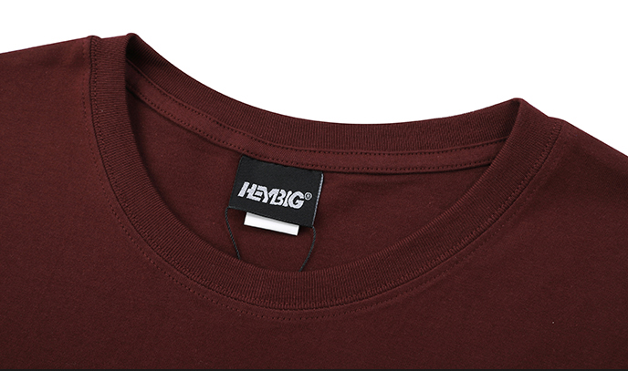 Áo phông Nelly Heybig tay ngắn basic trơn màu đỏ đô chất cotton 100%