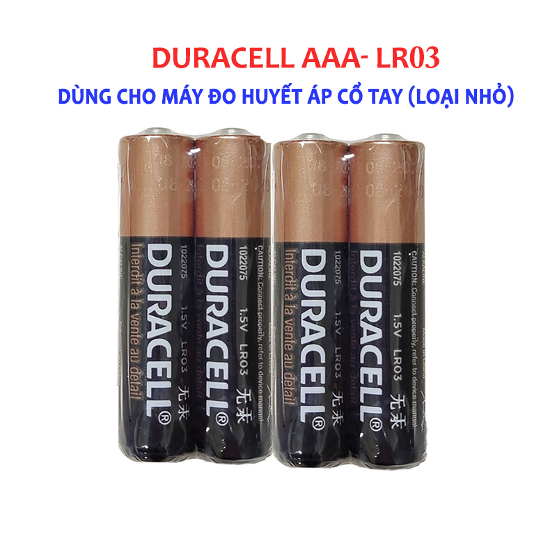 [4 VIÊN] Pin duracell aa aaa 1 5v Alkaline máy đo huyết áp omron khóa cửa vân tay Mic hát karaoke remote tivi