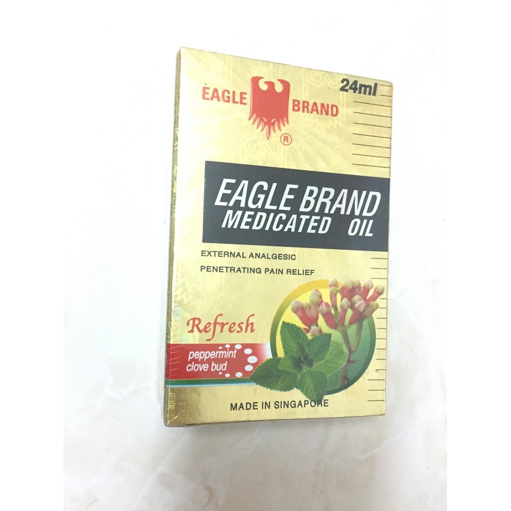 Dầu gió Con Ó Singapore Eagle Brand 3ml 12ml và 24ml