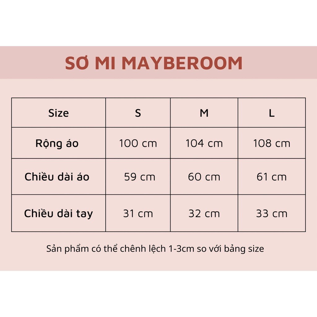 Áo sơ mi cổ tròn Tay bồng Macaron Mayberoom