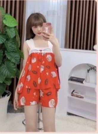 Set bộ đùi mặc nhà vải lụa hàn xinh xắn freesize dưới 58kg đồ bộ đùi mặc nhà vải lụa hàn kiểu mẫu xinh xắn