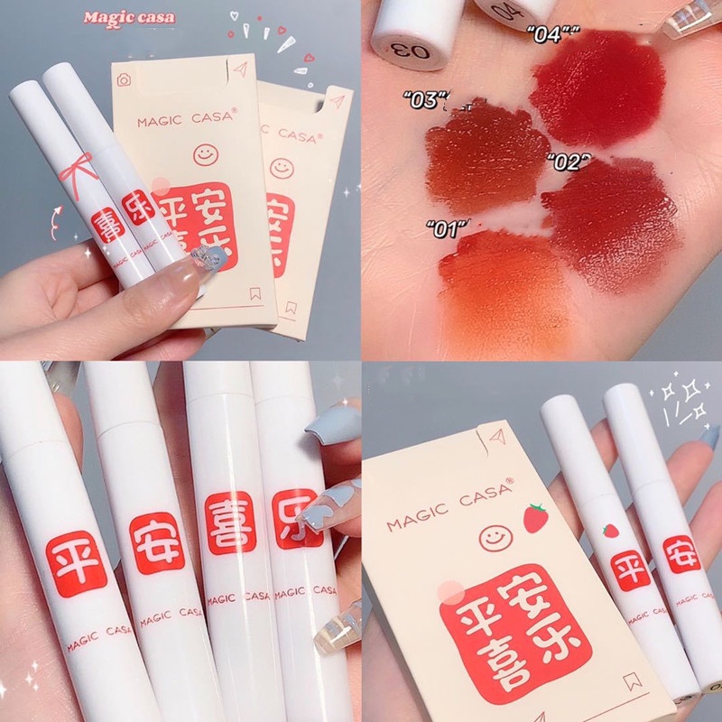 🎀 Set 4 Son Kem Lì Magic Casa Hán Tự