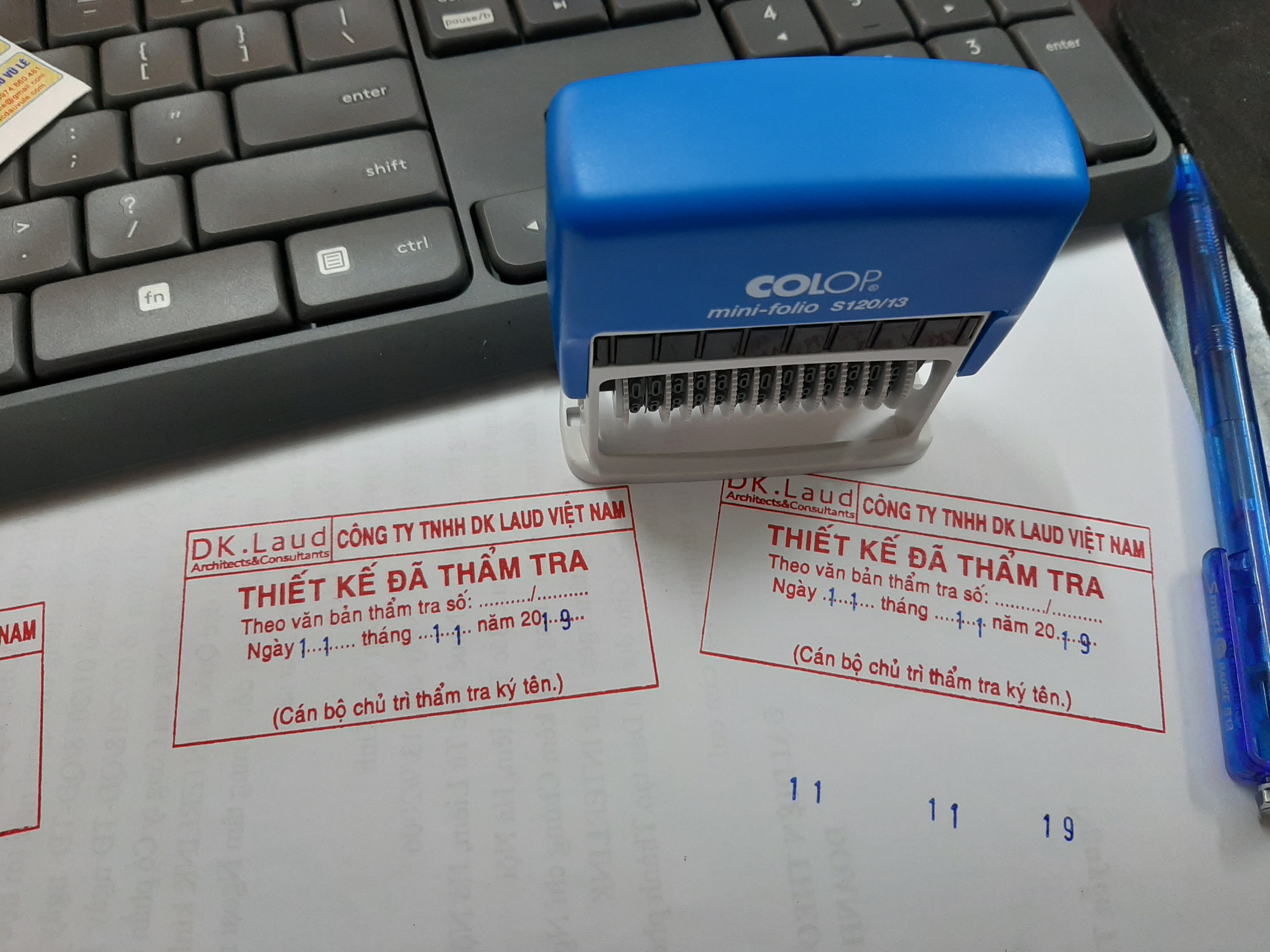 Con dấu 13 số liền mực cao 3mm Colop S120/13