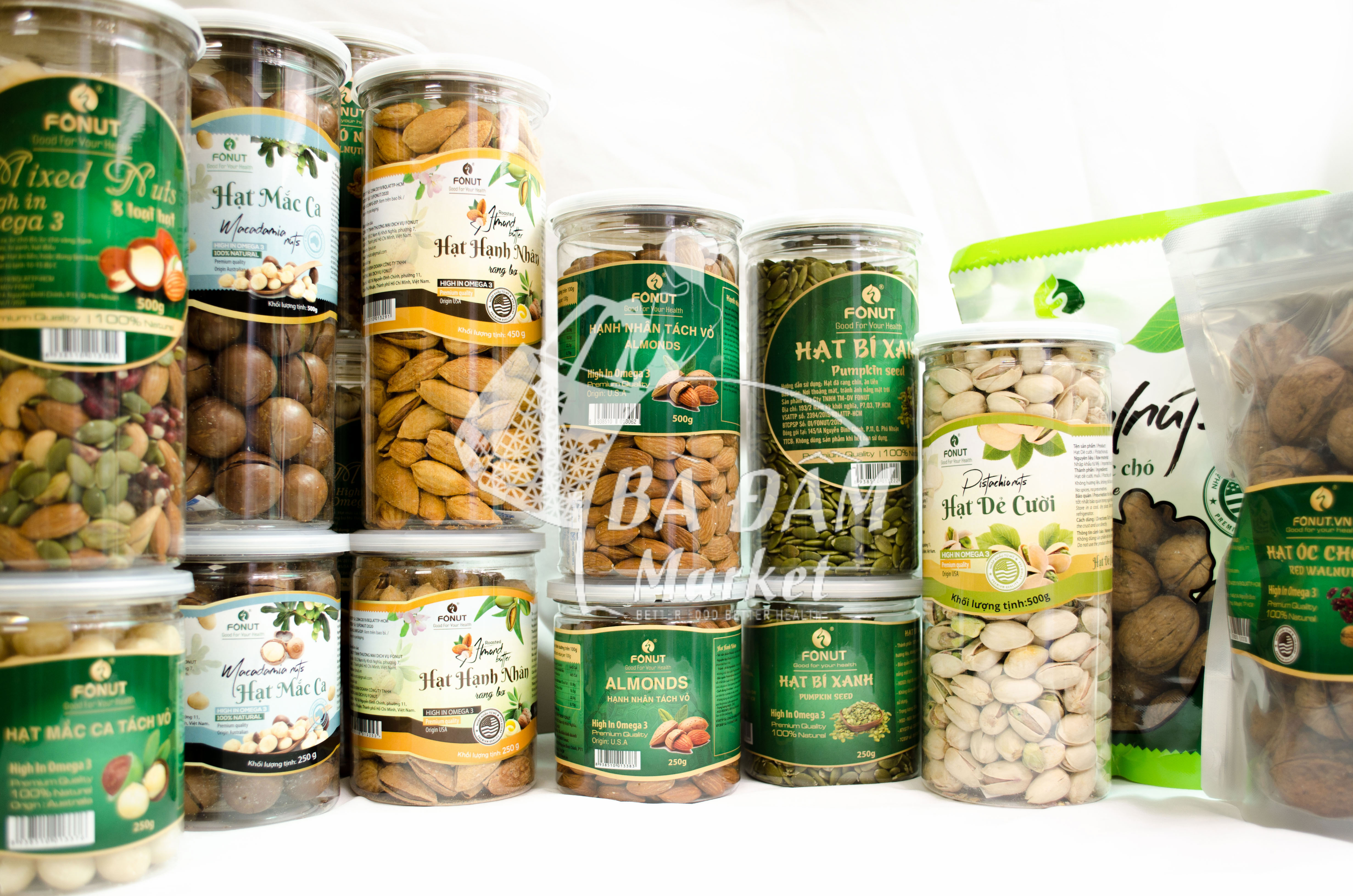 Hạt Fonut-Hạt óc chó đỏ Mỹ còn vỏ 500g