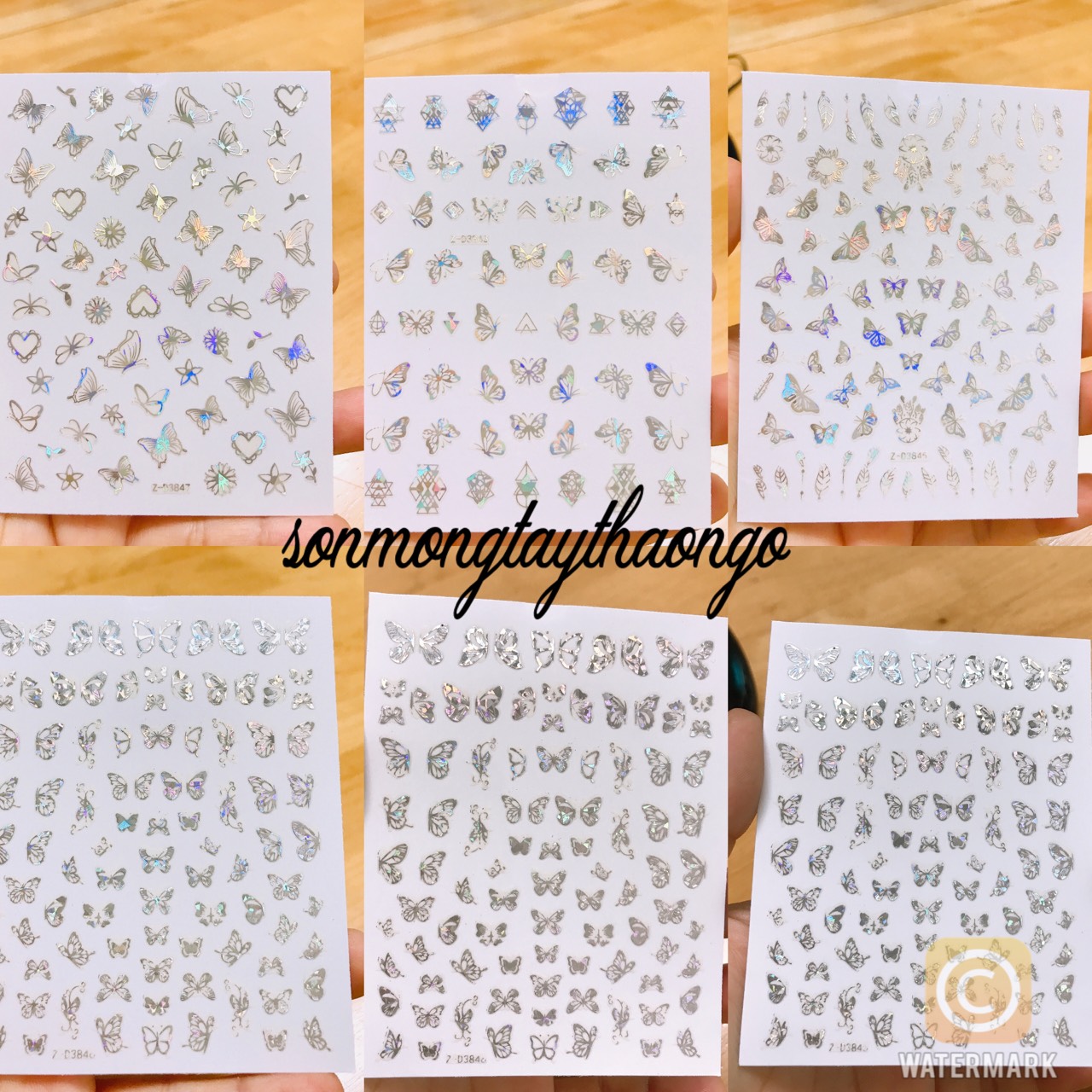 (Hàng mới về) Stick dán móng ánh 3D siêu sang dành cho Nail 1 tấm