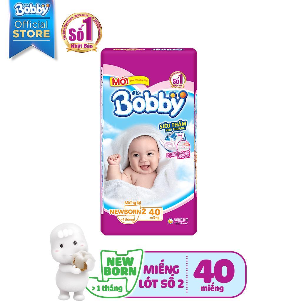 Miếng lót sơ sinh Bobby gói trung Newborn 2-40 miếng (0-5kg)