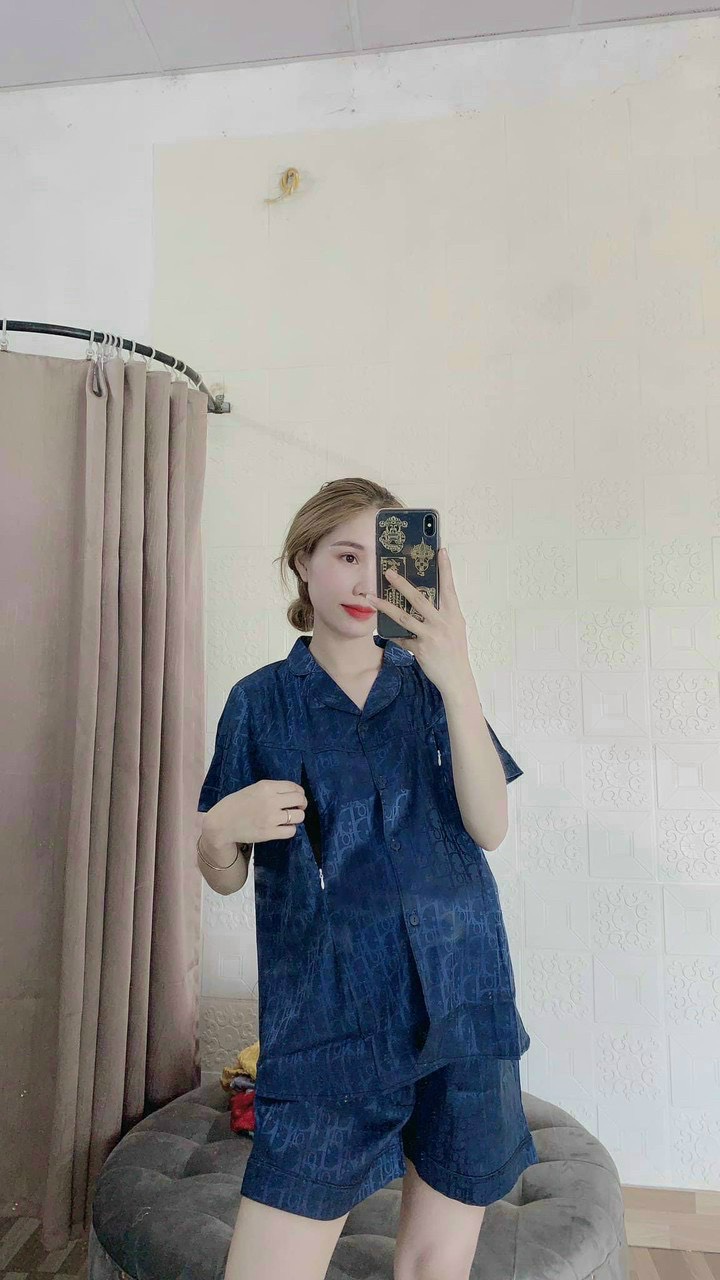 bộ đồ bầu chất lụa kết hợp sau sinh giá rẻ, đẹp