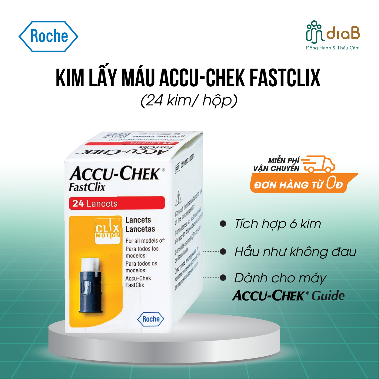 ROCHE - MÁY ĐO ĐƯỜNG HUYẾT ACCU CHEK GUIDE