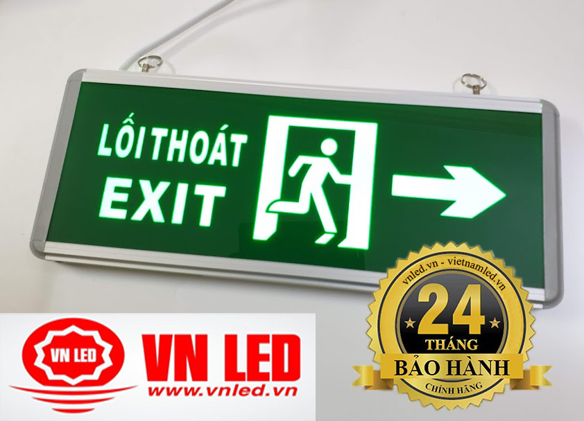 Đèn EXIT thoát hiểm lối thoát 1 mặt, 2 mặt