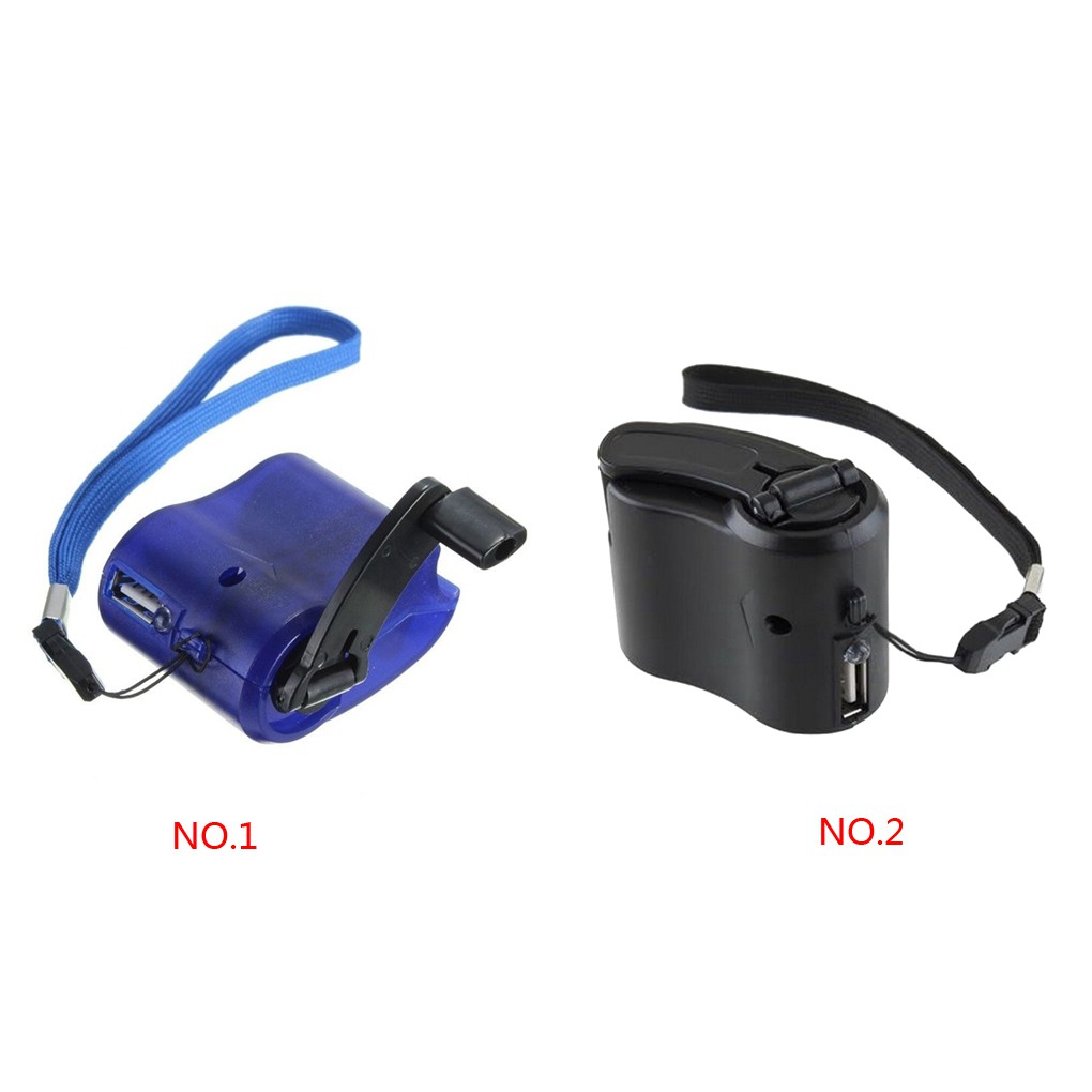 Portable USB Hand Crank Phone Emergency Charger MP4 cellphone Outdoor Manual  Power Supply 