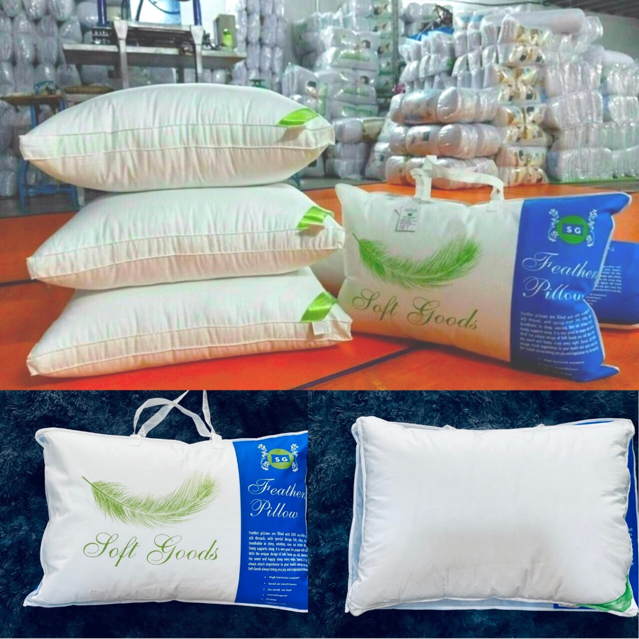 Ruột Gối Microfiber Lông Vũ Nhân Tạo siêu mềm mịn