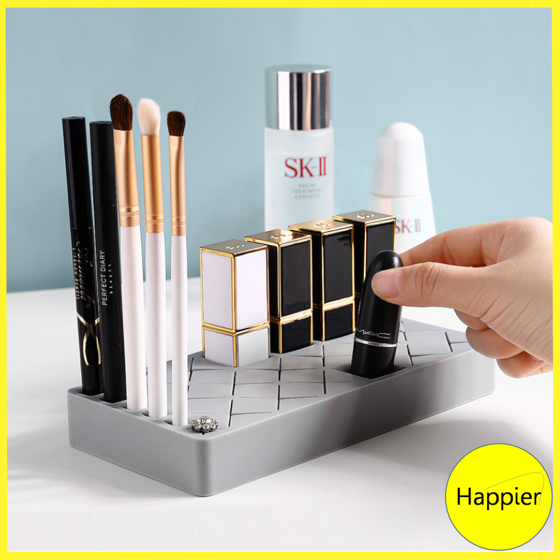 Khay Đựng Son Mỹ Phẩm Silicon 24 ô - Happier