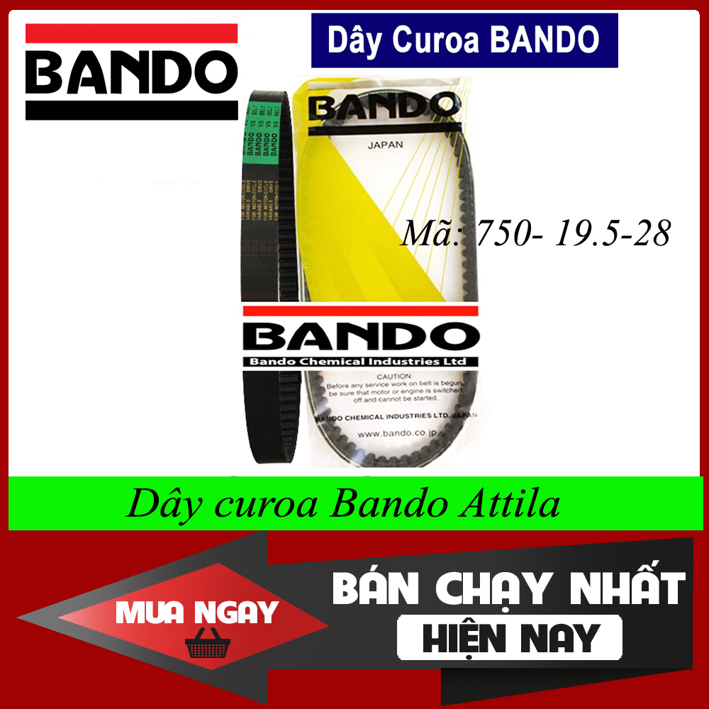 Dây curoa Bando xe máy Attila (Mã số 750- 19.5-28).
