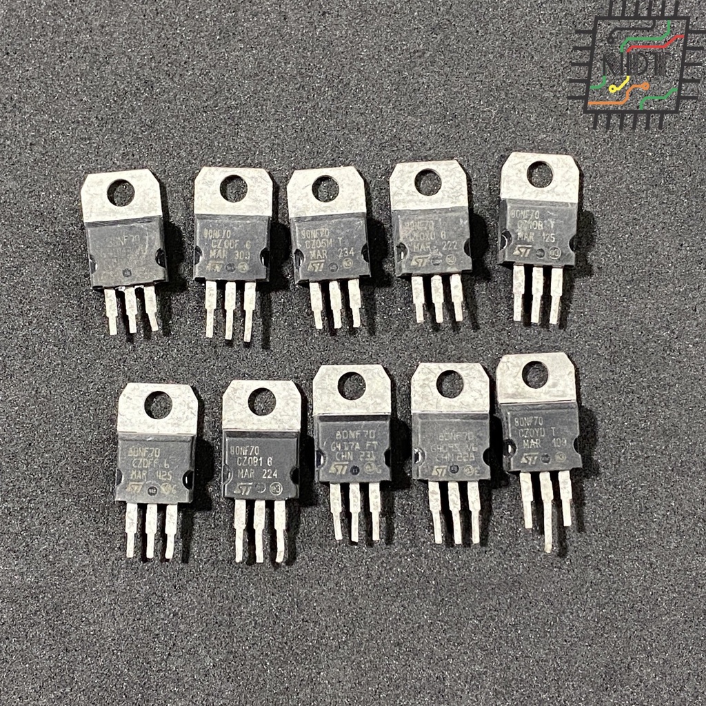 Combo 10 Mosfet 80nf70 (Hàng Tháo Máy Lưng Trắng)