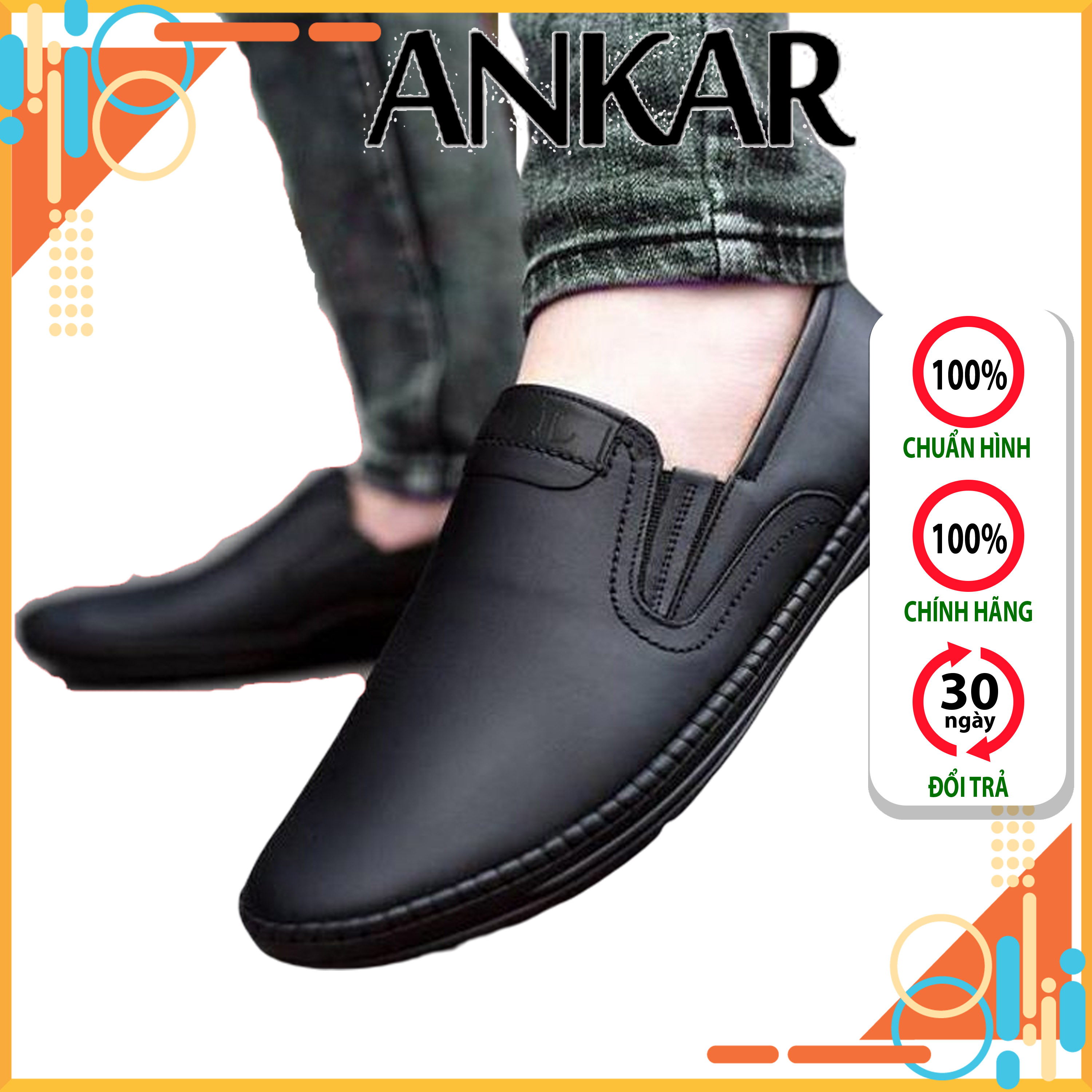 Giày lười nam Boss da mềm chất đẹp - M587 - ANKAR