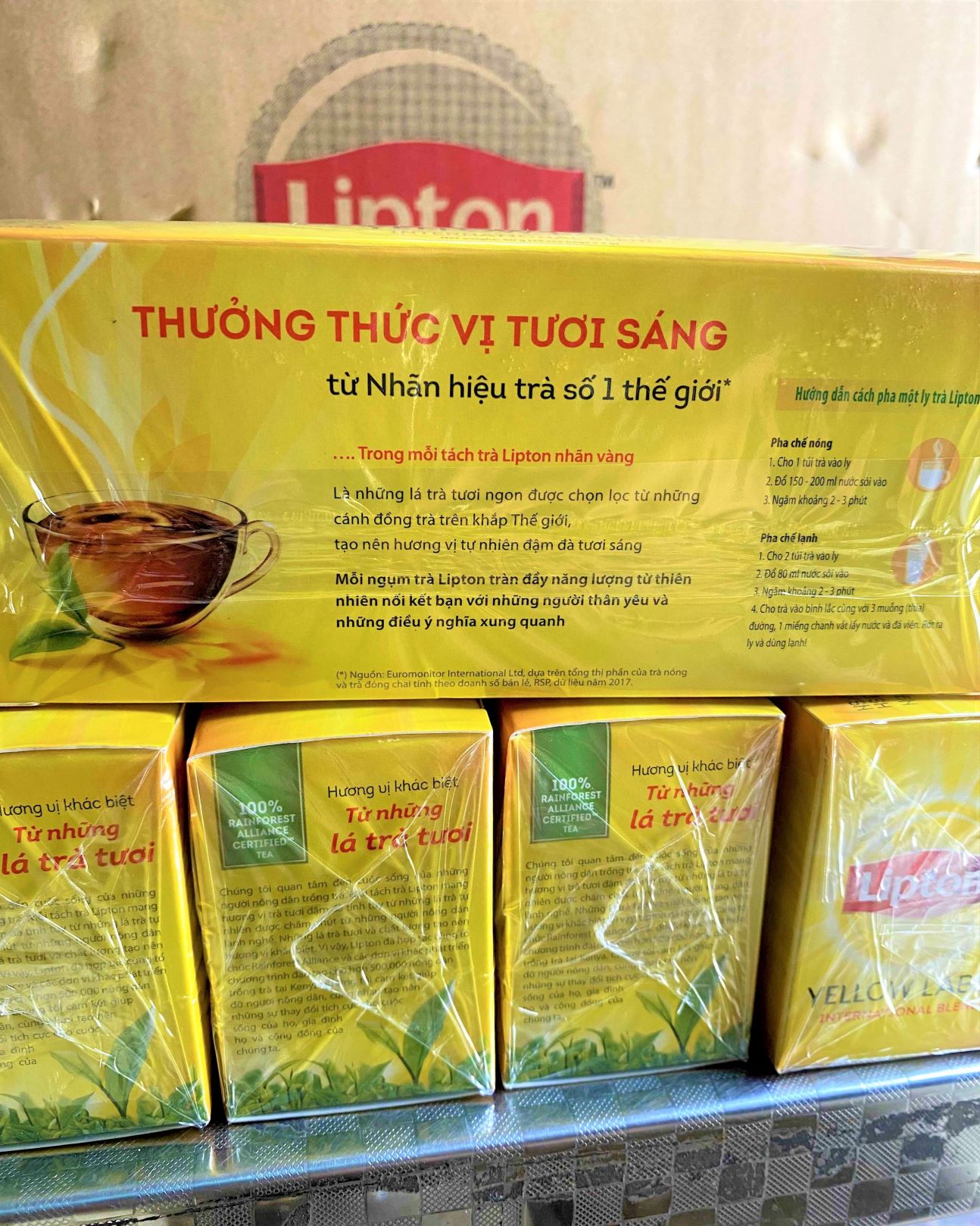 Trà Lipton Nhãn Vàng 25-50-100 gói x 2g
