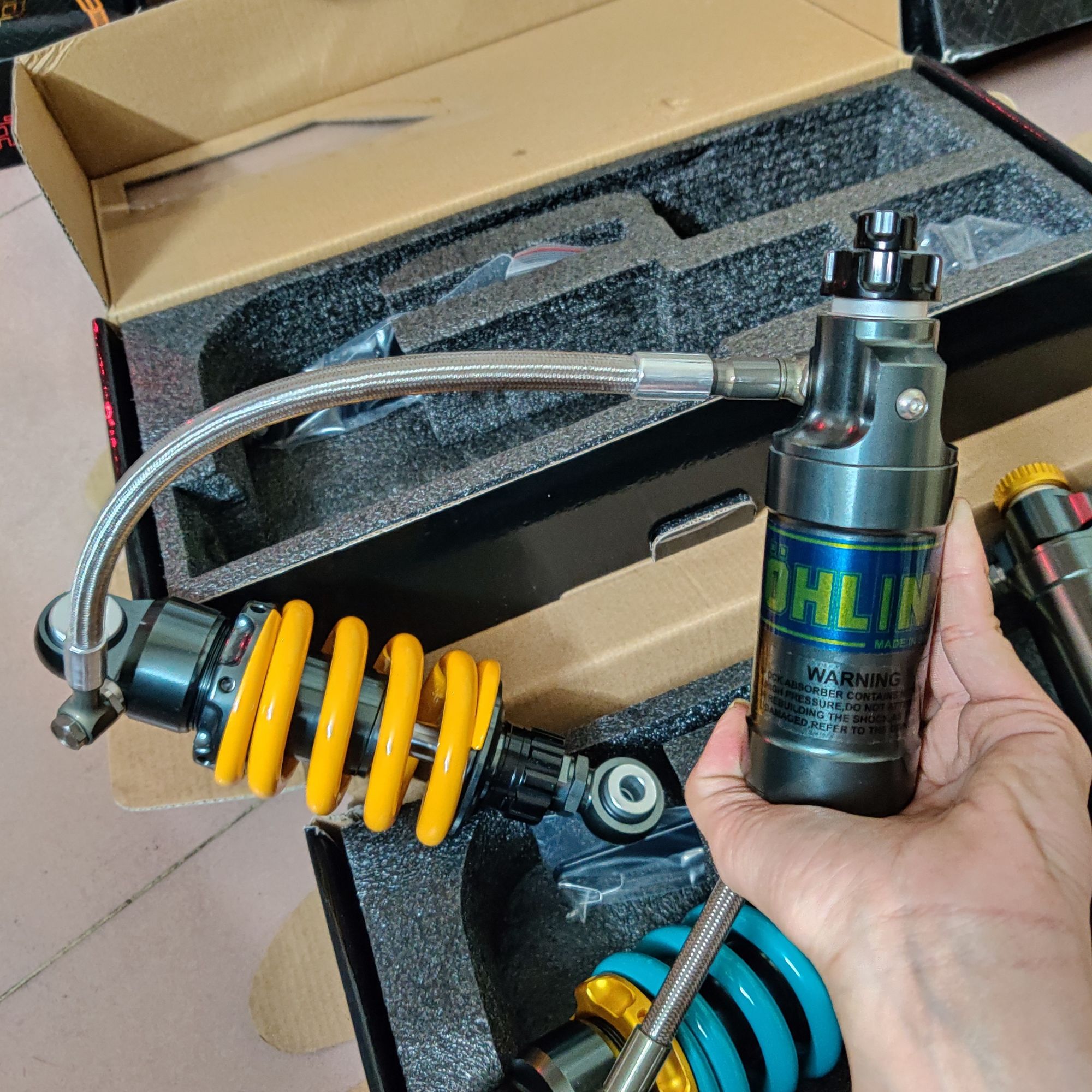 [HCM]phuộc ex nhỏ ex150 ex135 nitron ohlins xoay 360 ( mẫu 2021)