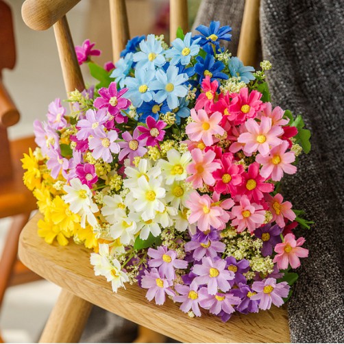 CHÙM HOA CÁNH BƯỚM 25-30 HOA VẢI LỤA LIZ57