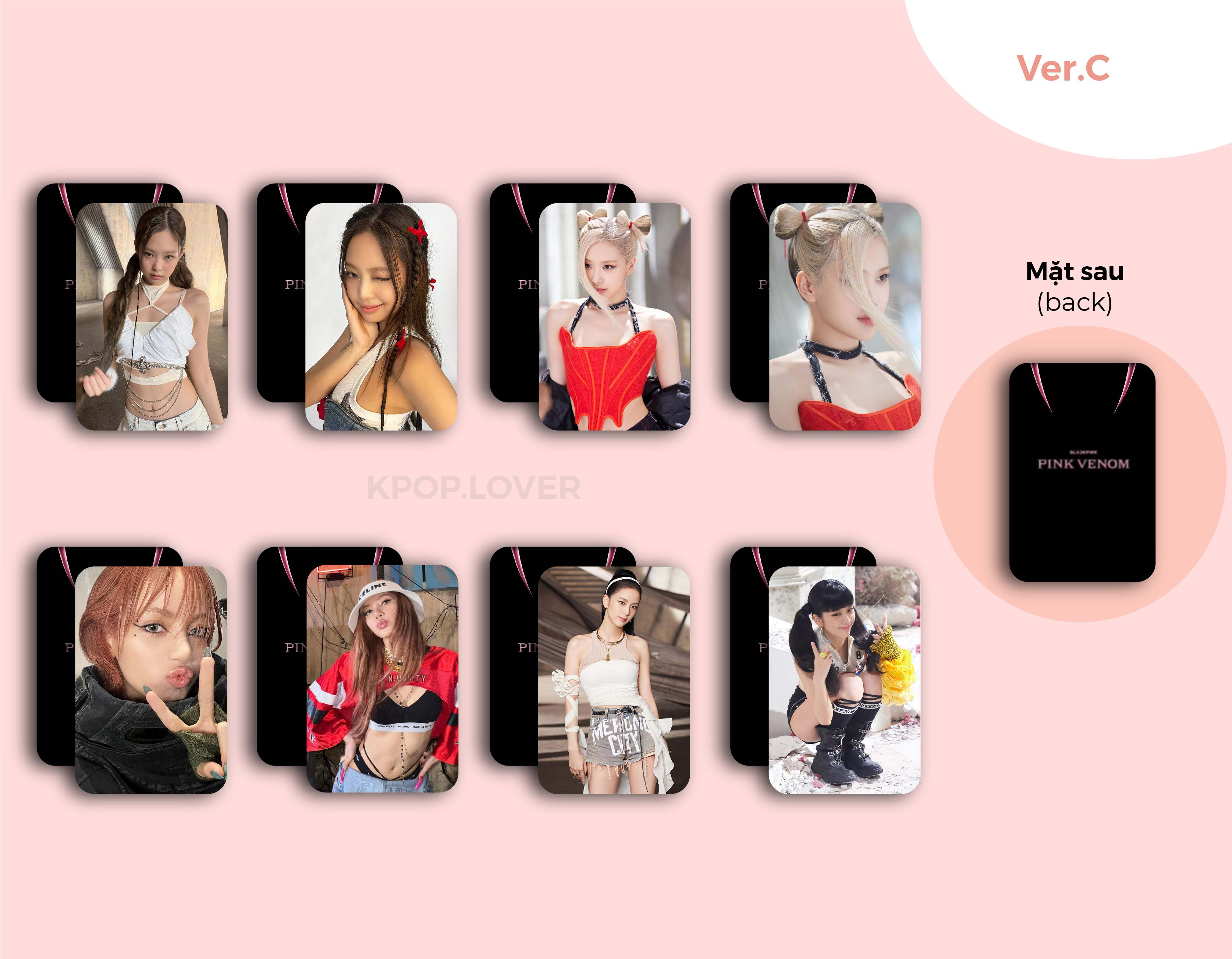 SET 8 CARD BO GÓC PINK VENOM + BORN PINK - blackpink