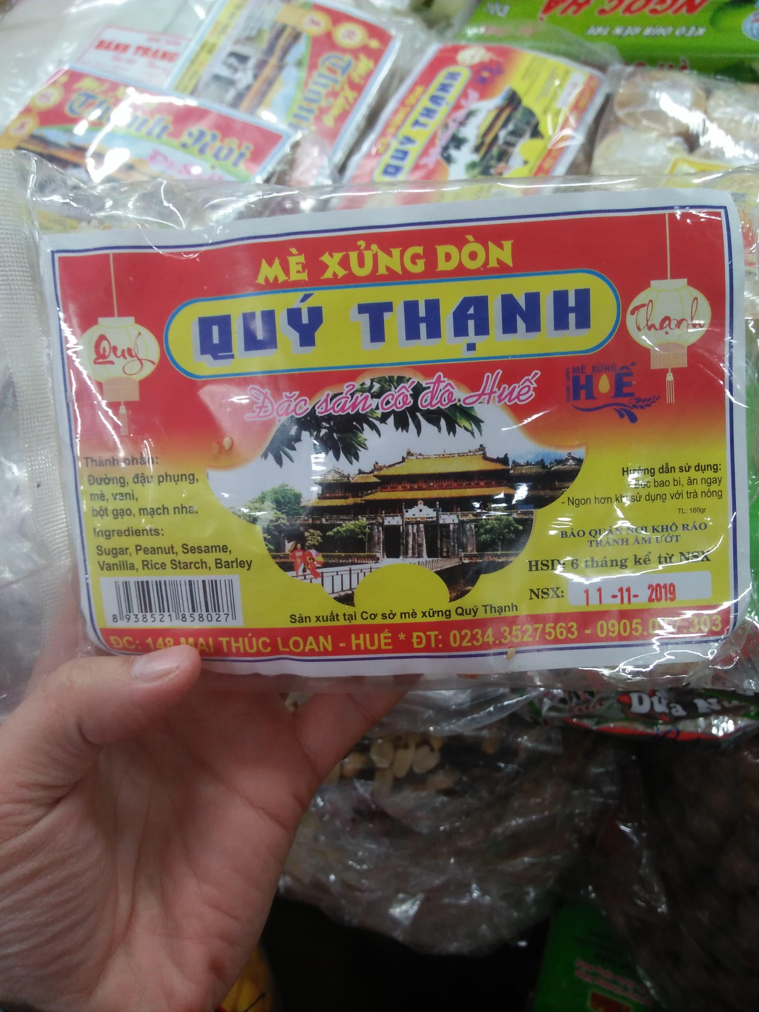 Combo 5 gói kẹo mè xửng dòn/ kẹo mè xửng giòn quý thạnh đặc sản cố đô huế