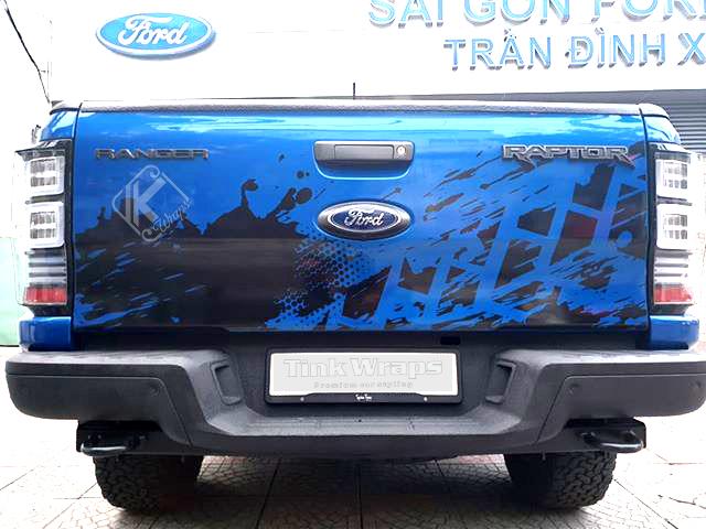 Tem dán sườn Tires Raptor [Xanh]