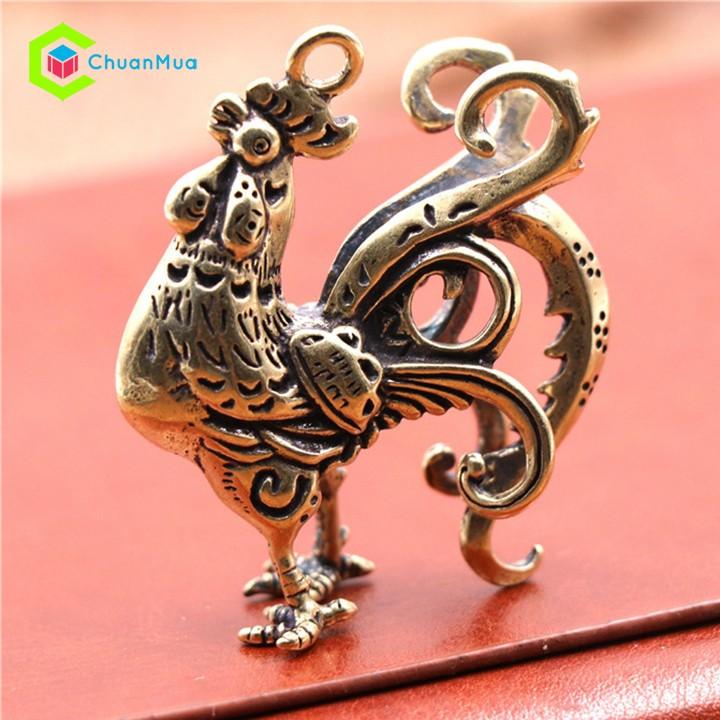 [Tinh Xảo] Móc Chìa Khóa Con Gà Bằng Đồng Nguyên Khối Keychain ( Phong Thủy Tuổi Dậu Móc Khóa Con Gà Cao Cấp Cổ Trang Thủ Công Độc Lạ May Mắn Móc Chìa Khóa Ô tô Xe Máy Trang trí quà tặng kỷ niệm .. khoa oto mockhoa key chain 3d anime )