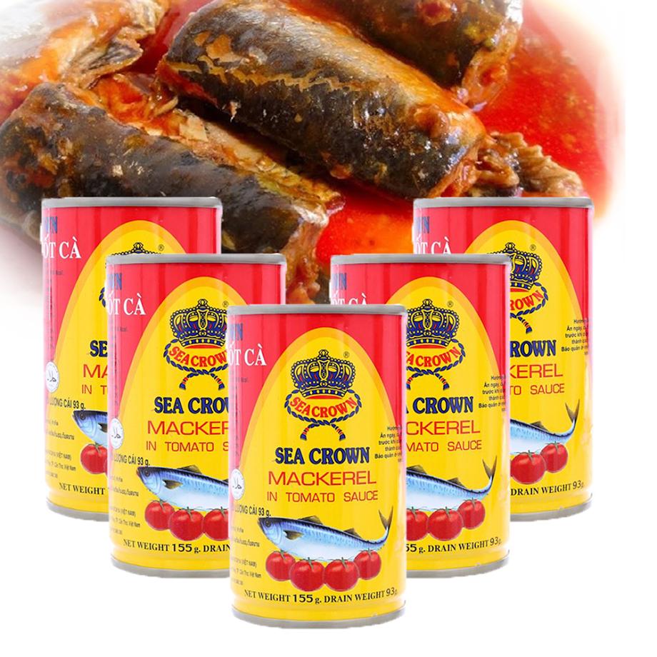 Combo 5 Cá nục sốt cà Seacrown 155g (Date 2023)