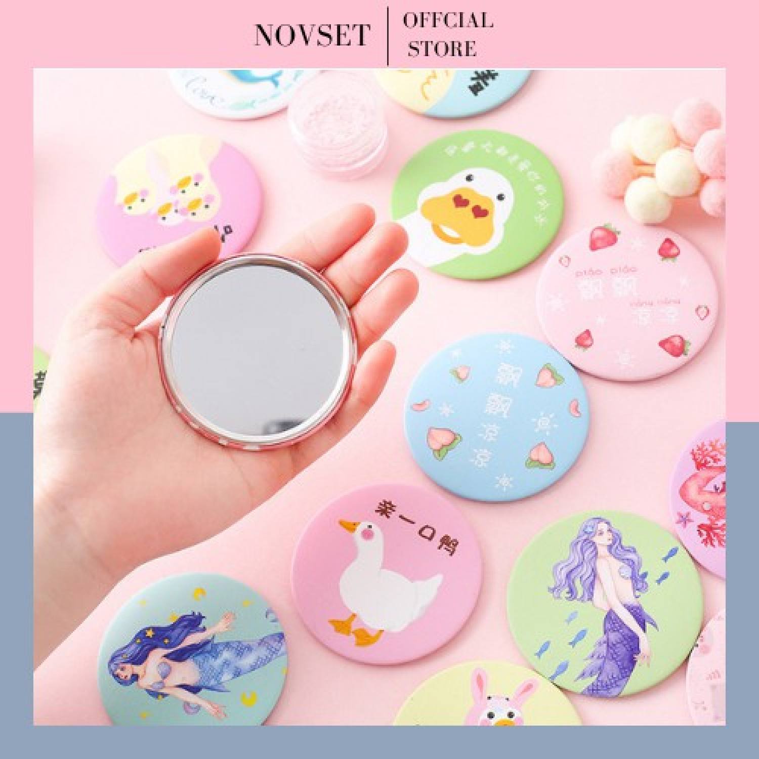 Gương tròn mini xinh xắn, gương mini [ MÃ B401 ]