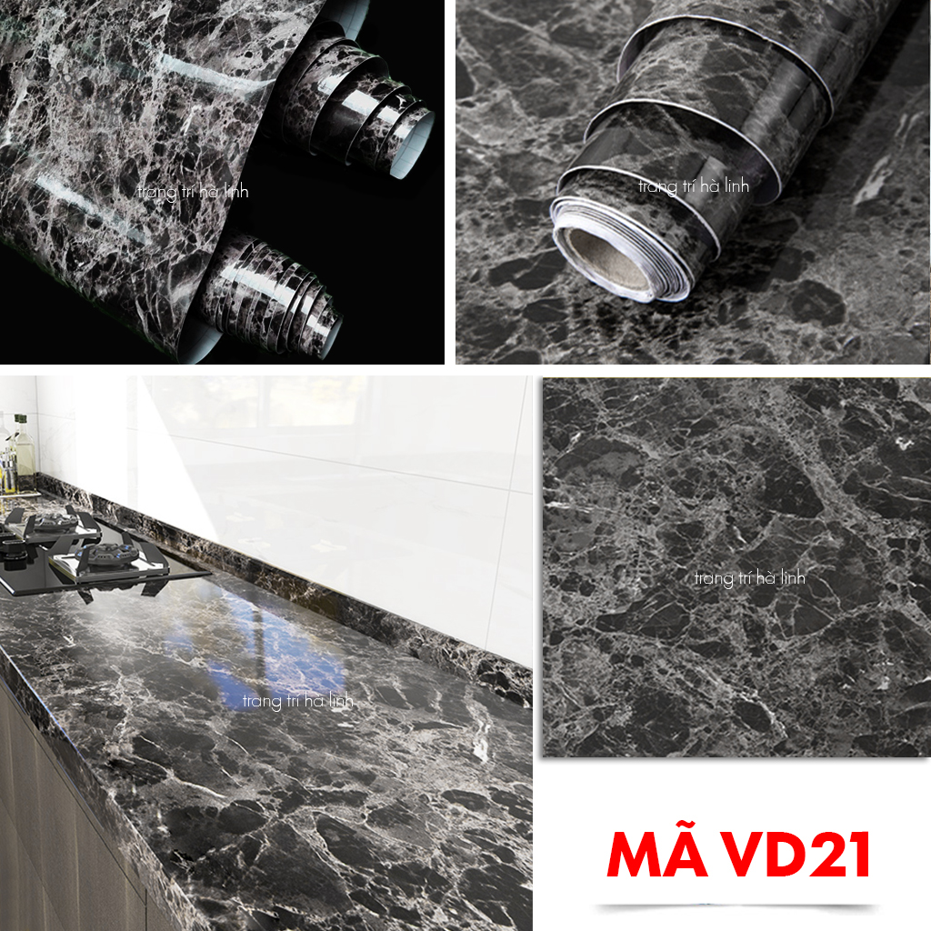 Giấy dán giả đá dán bếp chống dầu mỡ, decal vân đá nhiều mẫu dán mặt bàn, tủ, tường đẹp giá rẻ - Trang Trí Hà Linh