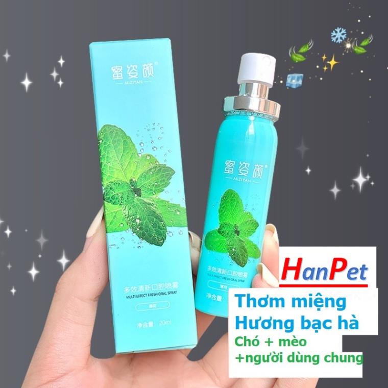 Xịt bạc hà 20ml- Xịt thơm miệng chó mèo