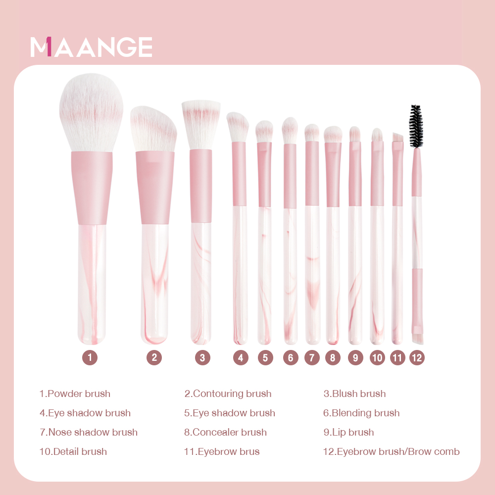 Bộ 12 Cọ Trang Điểm MAANGE 51199