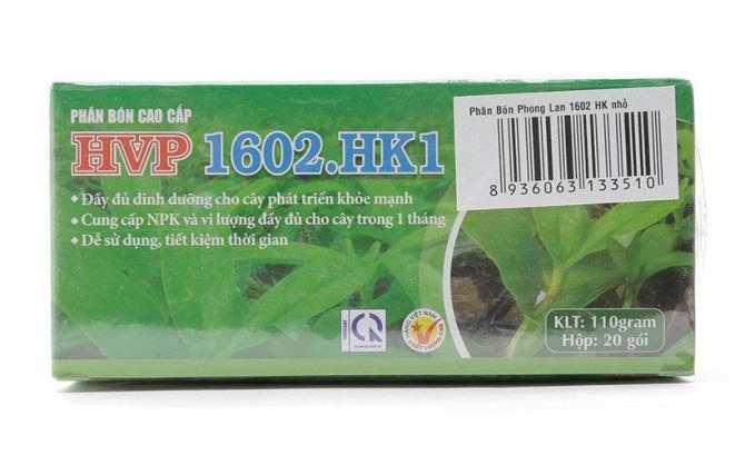 Phân bón dinh dưỡng HVP 1602.HK1  cho Lan giai đoạn trưởng thành