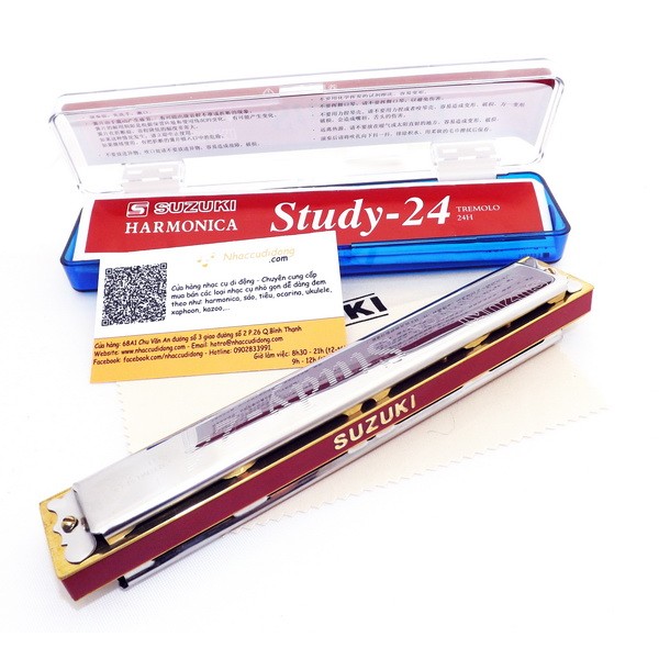 Kèn harmonica tremolo Suzuki Study 24 key C