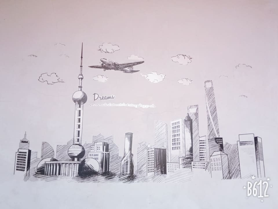 Decal dán tường Thành phố phác thảo - P79 - Scenedecal-Framedecals