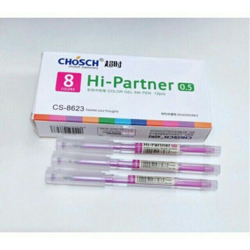 12 Cây bút chosch mầu tím