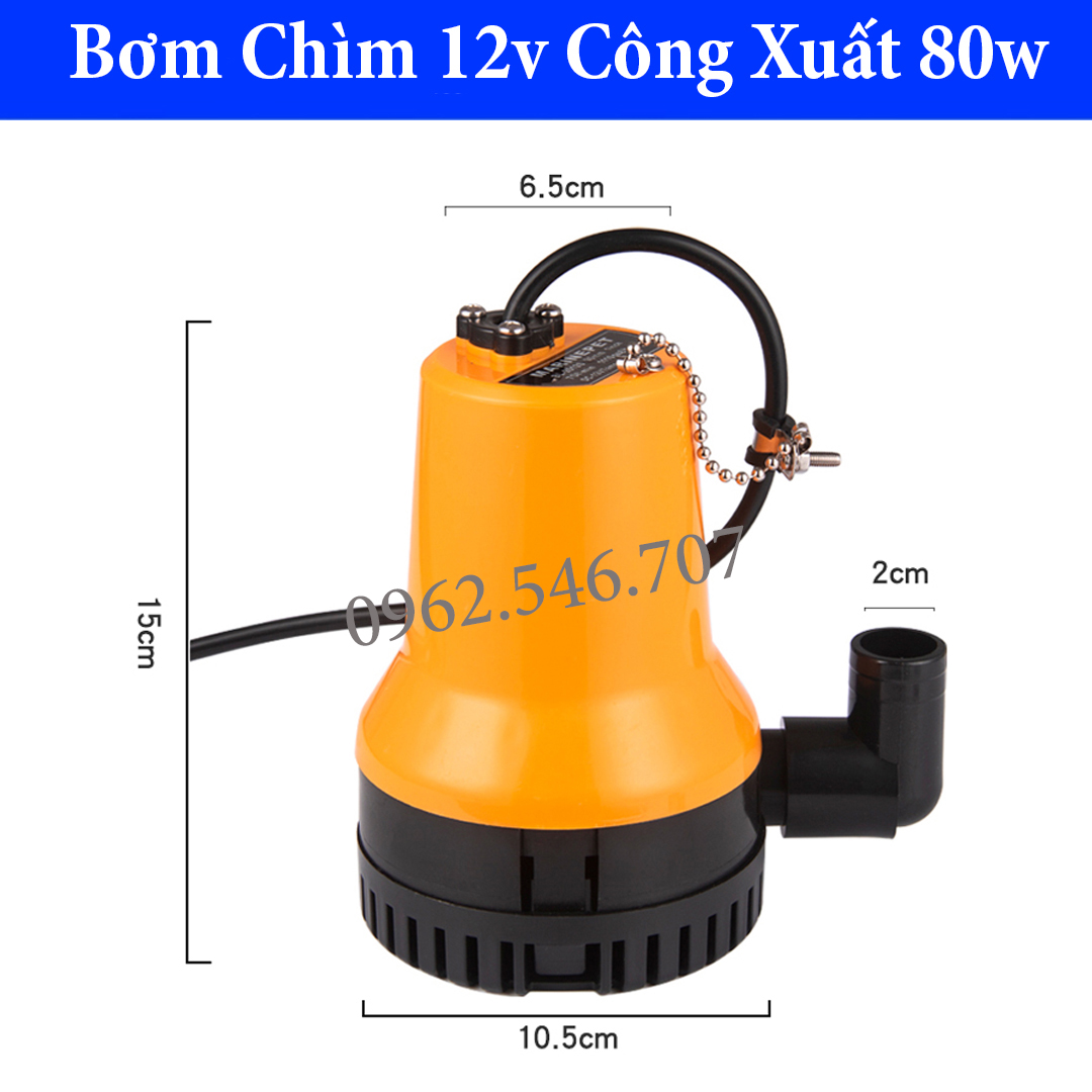 Máy Bơm Nước chìm 12V công xuất 180W - máy bơm tõm 12v ( Hàng Loại 1)